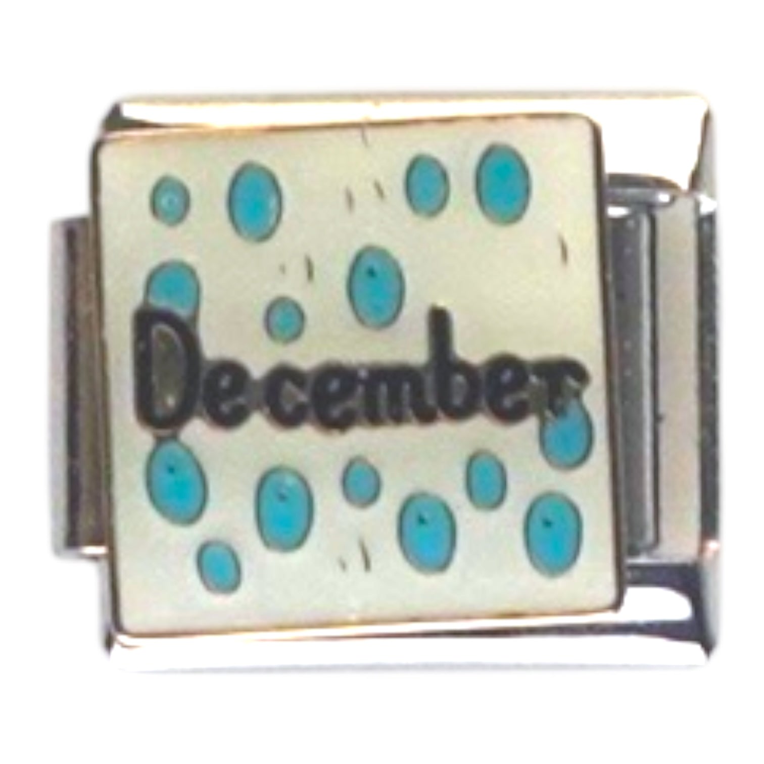 December Dots Silver Italian Charm