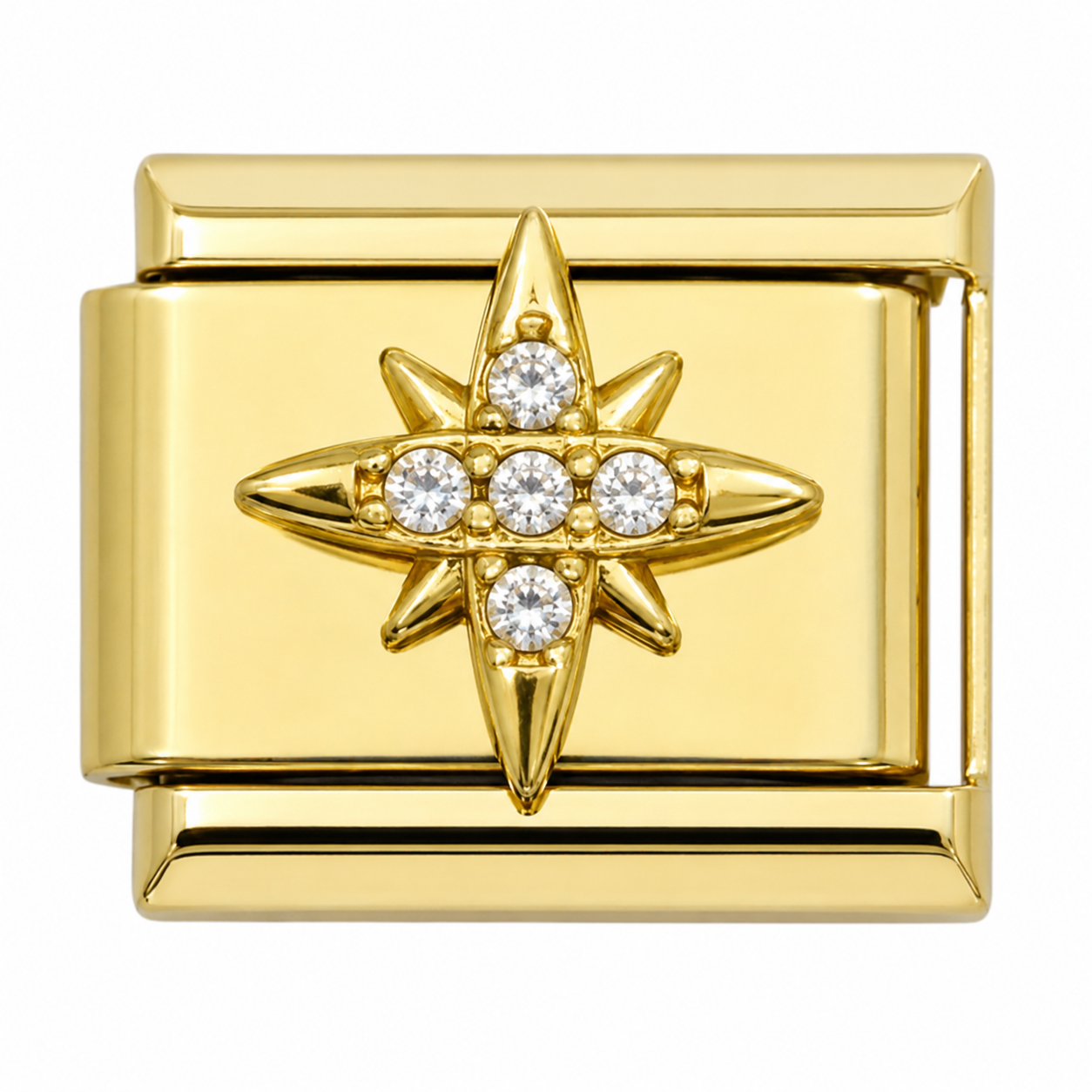 Diamond Sparkle Gold Italian Charm