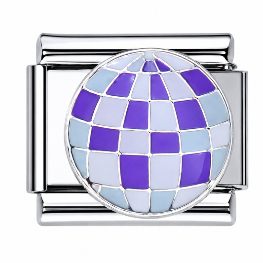 Disco Fever Silver Italian Charm
