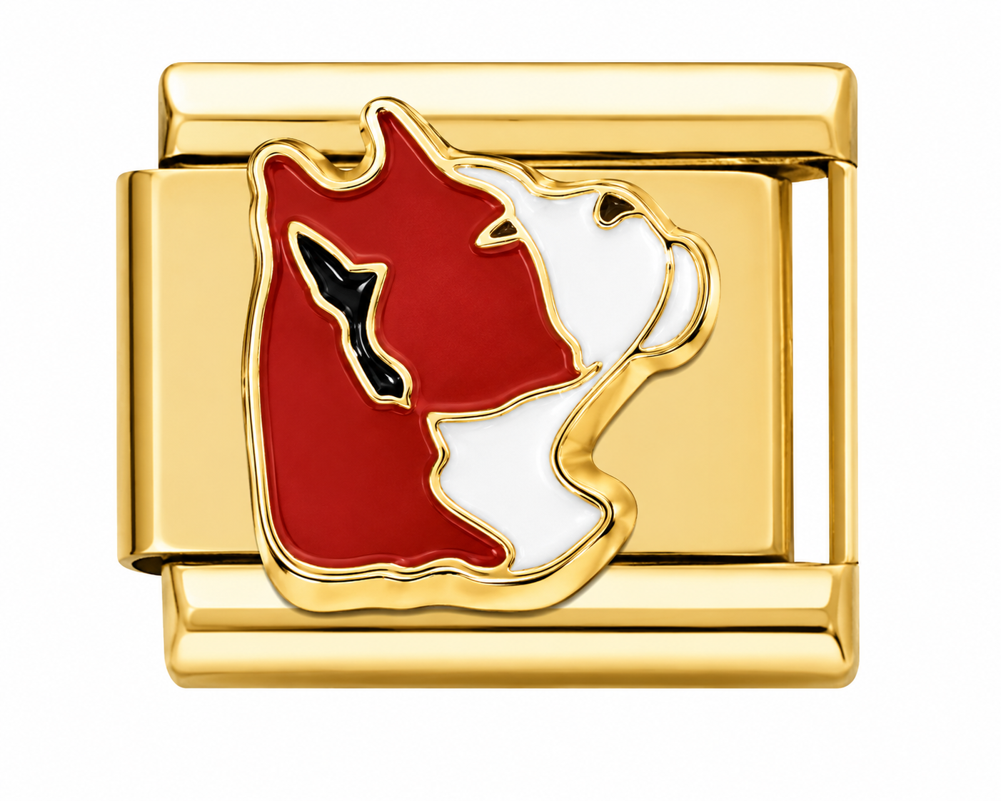 Dog Head Gold Italian Charm