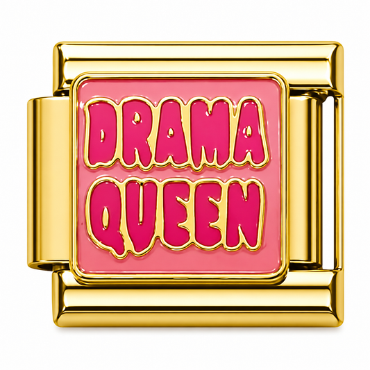 Drama Queen Gold Italian Charm