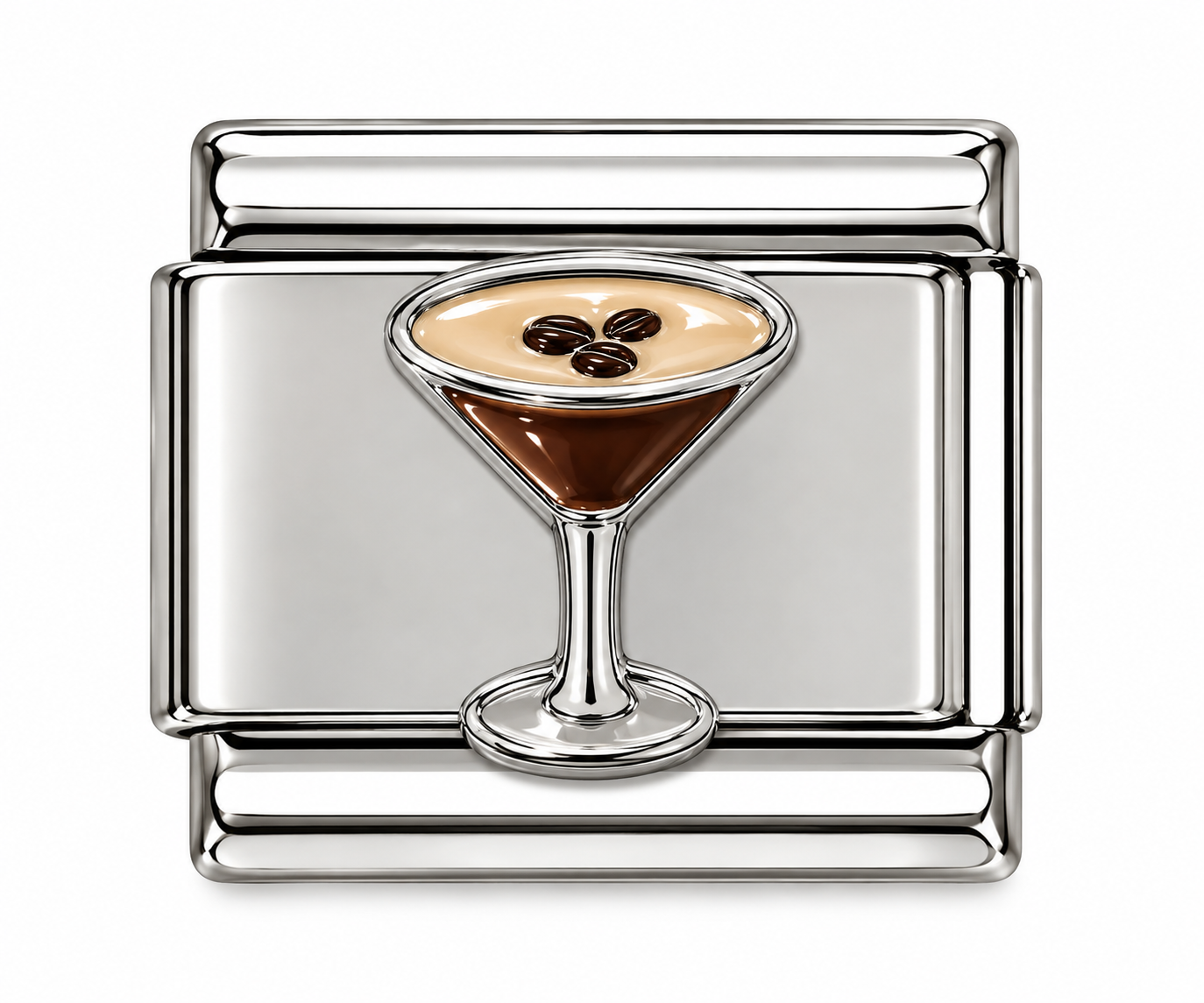Espresso Martini Silver Italian Charm