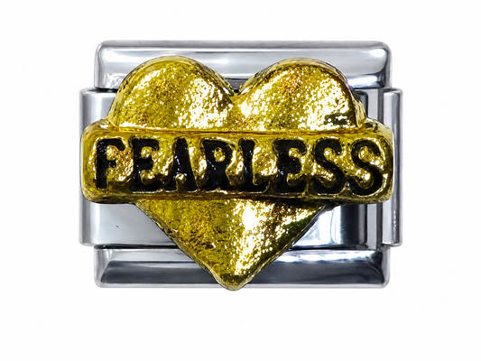 Fearless Heart Italian Charm