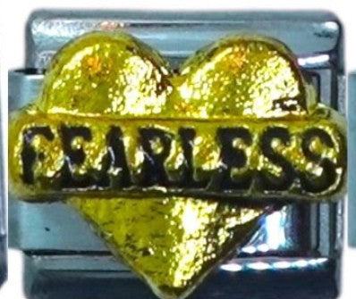Fearless Heart Italian Charm