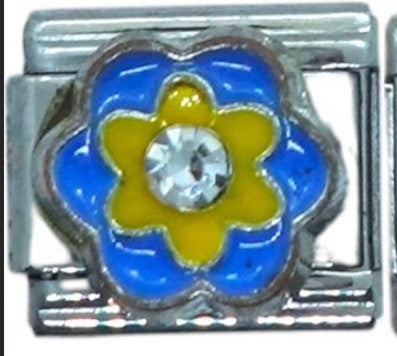 Flower Gem Italian Charm