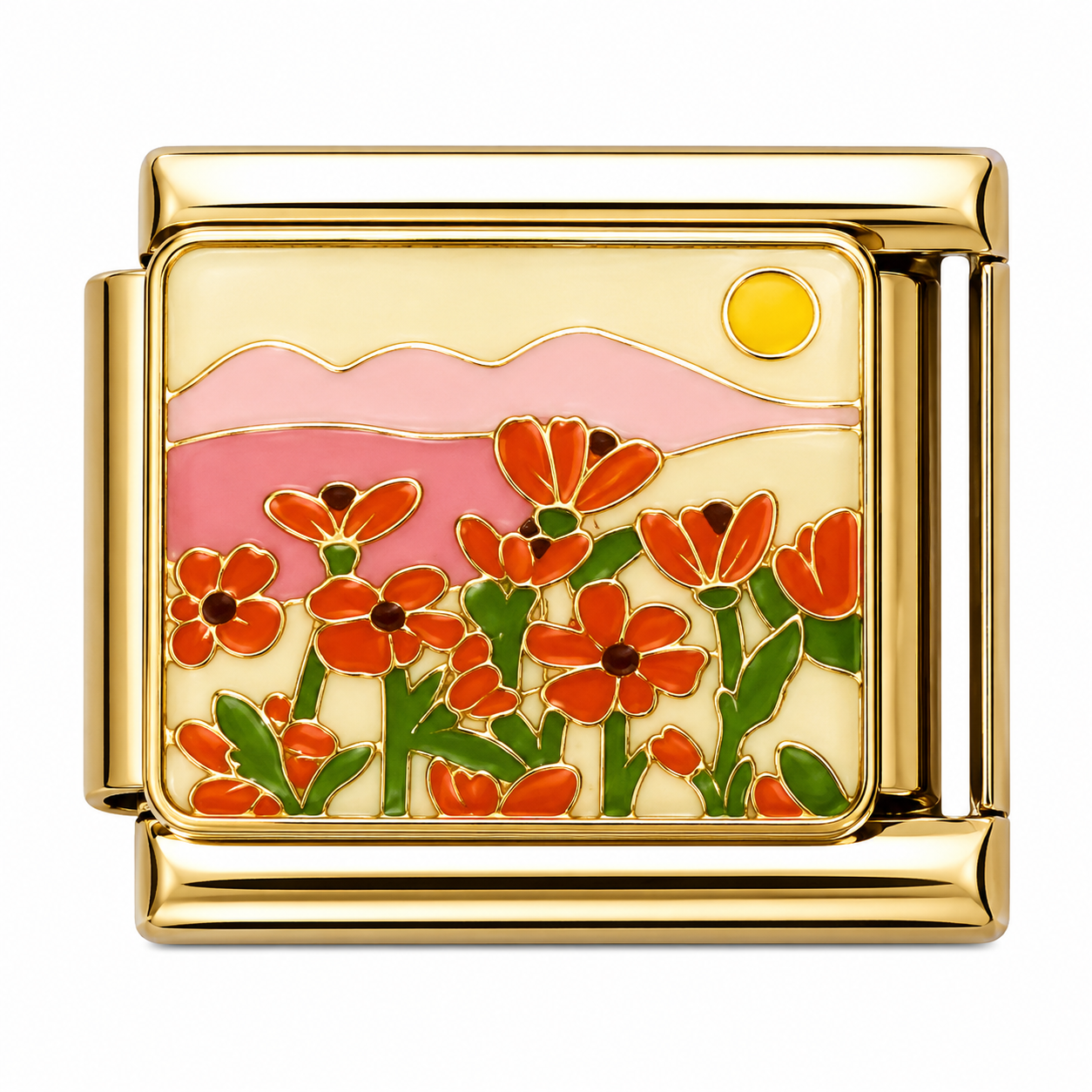 Flowering Landscape Gold Italian Charm
