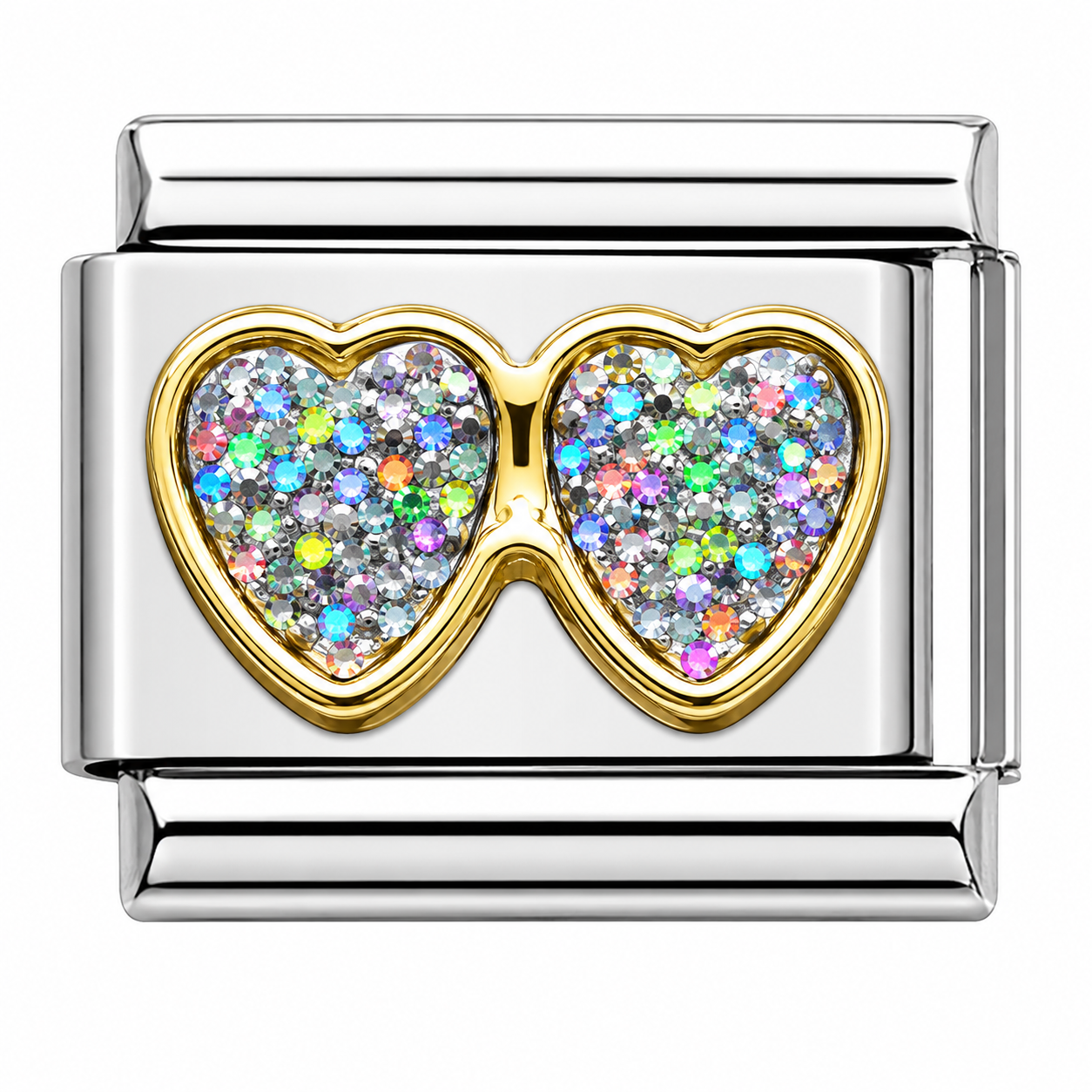Glitter Heart Sunglasses Italian Charm
