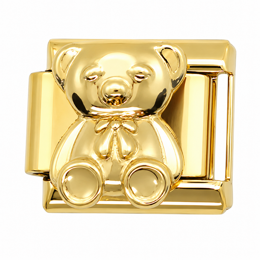 Gold Bear Italian Charm
