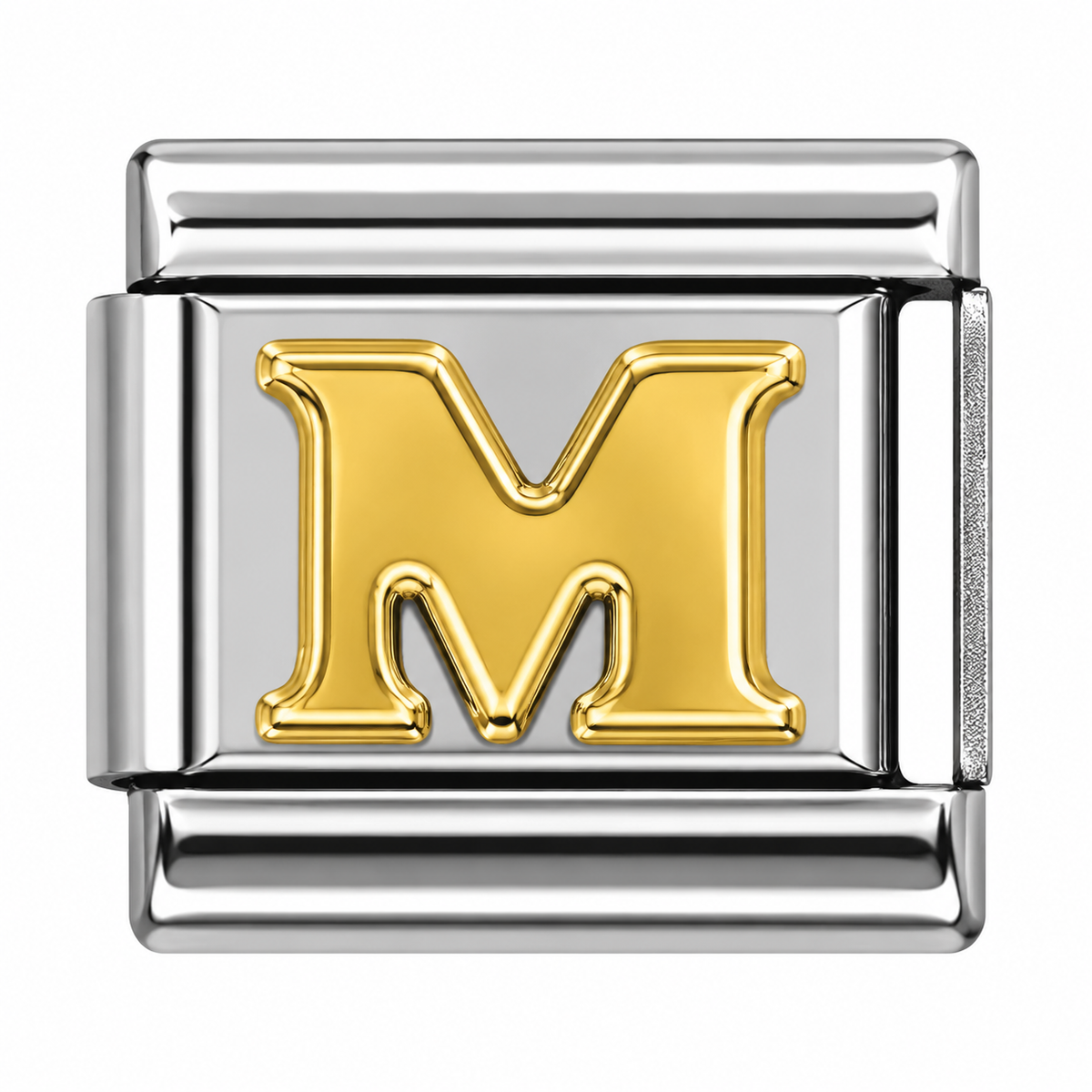 Gold Letter M Italian Charm