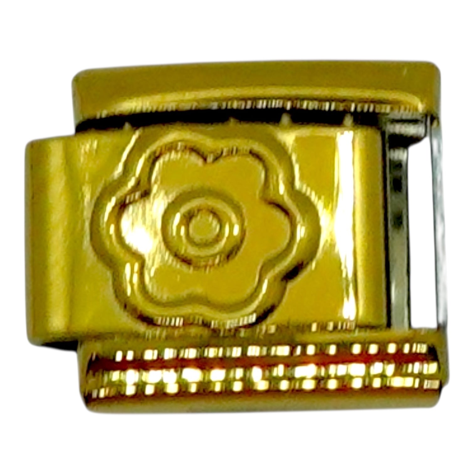 Gold Minimalist Flower Italian Charm