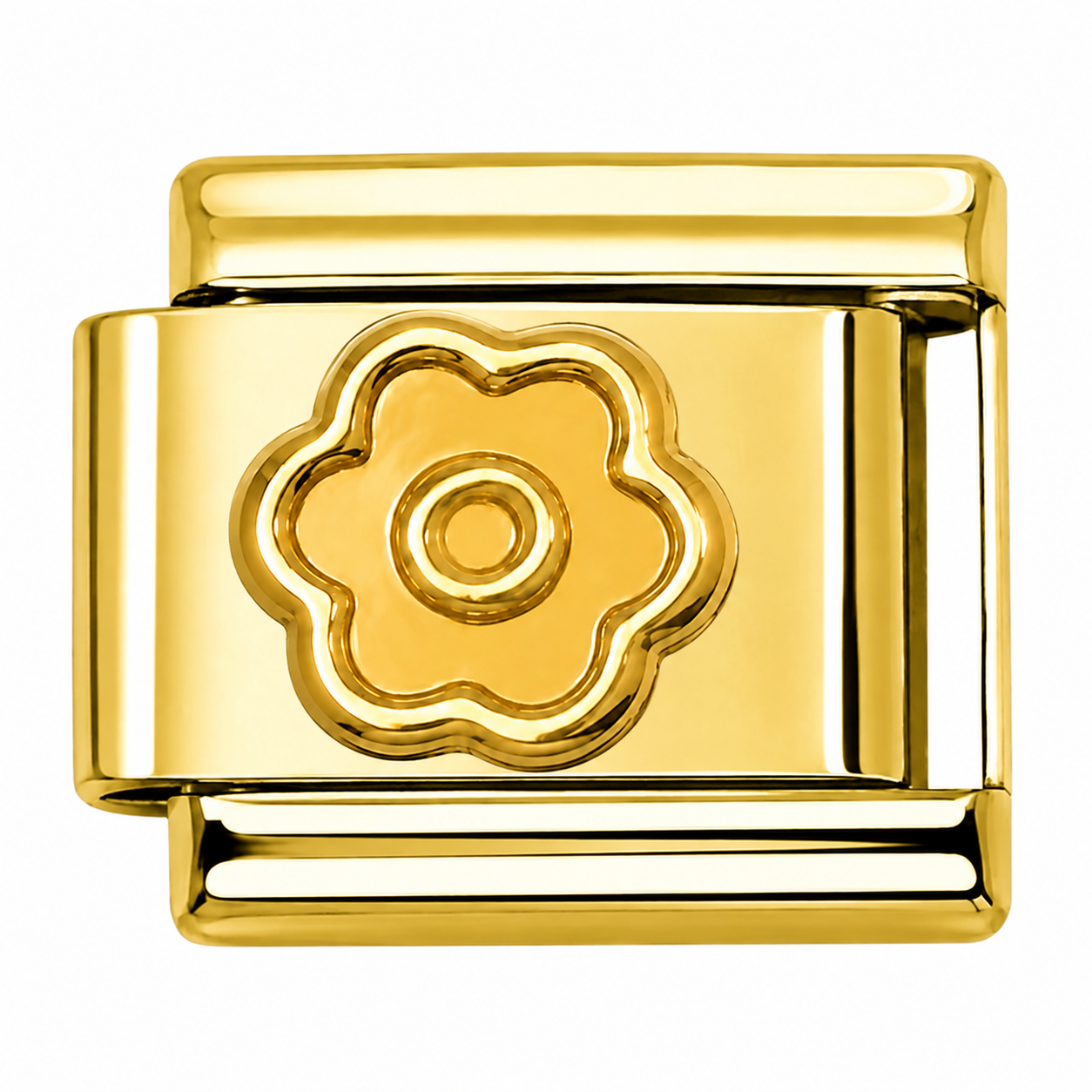 Gold Minimalist Flower Italian Charm