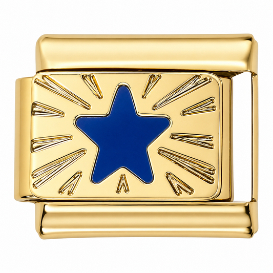 Gold Star Italian Charm
