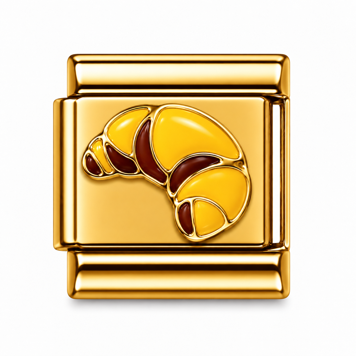Golden Croissant Gold Italian Charm