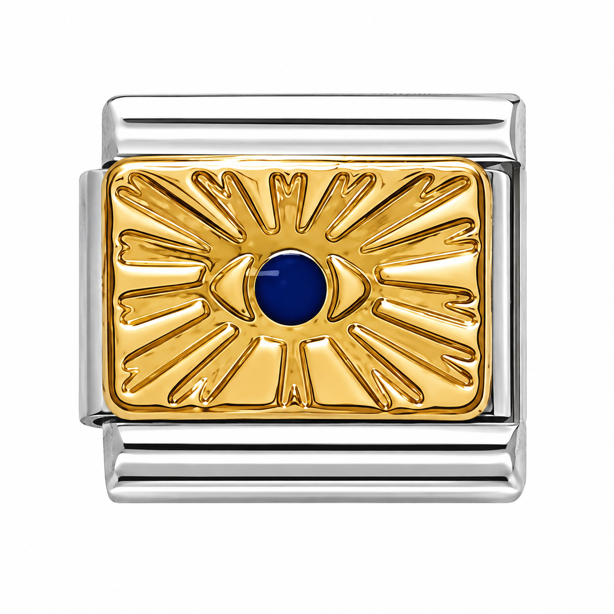 Golden Eye Symbol Silver Italian Charm