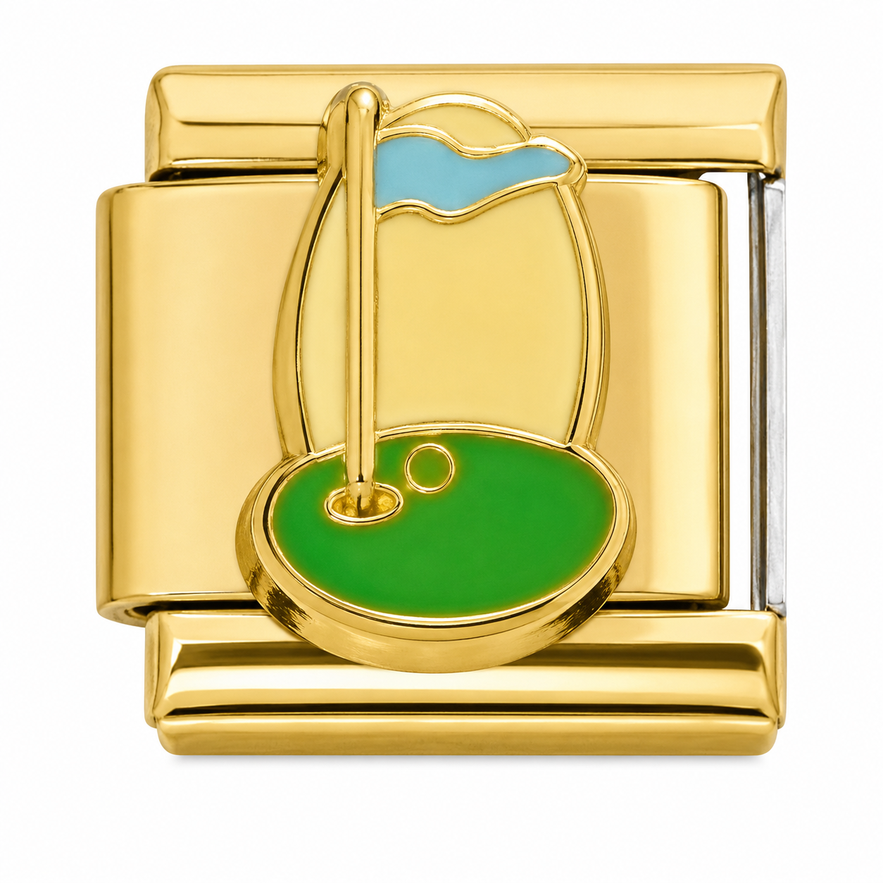 Golf Course Gold Italian Charm