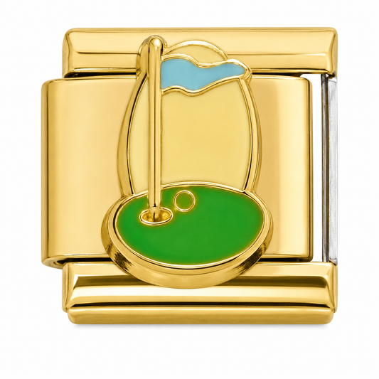 Golf Course Gold Italian Charm