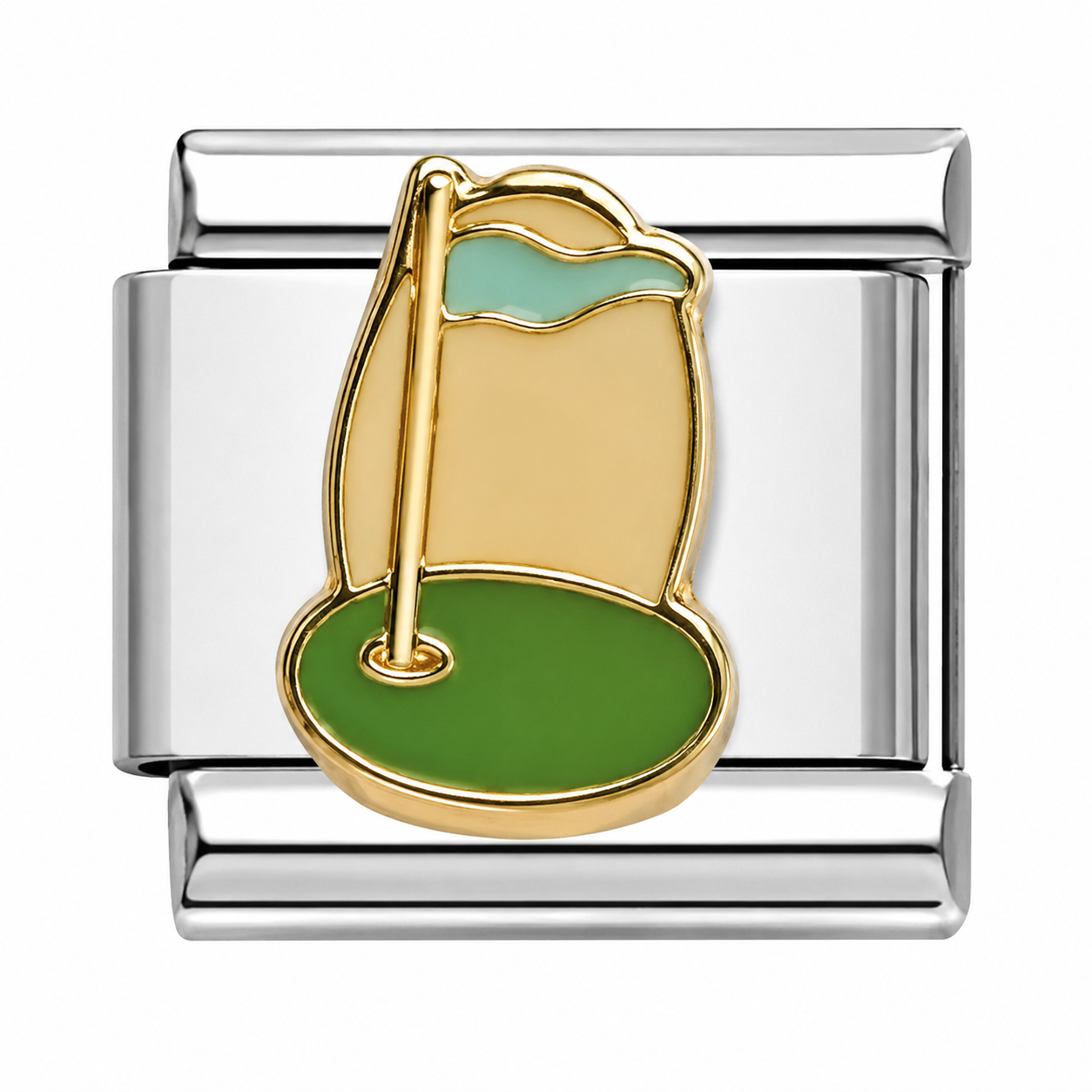 Golf Course Gold Italian Charm