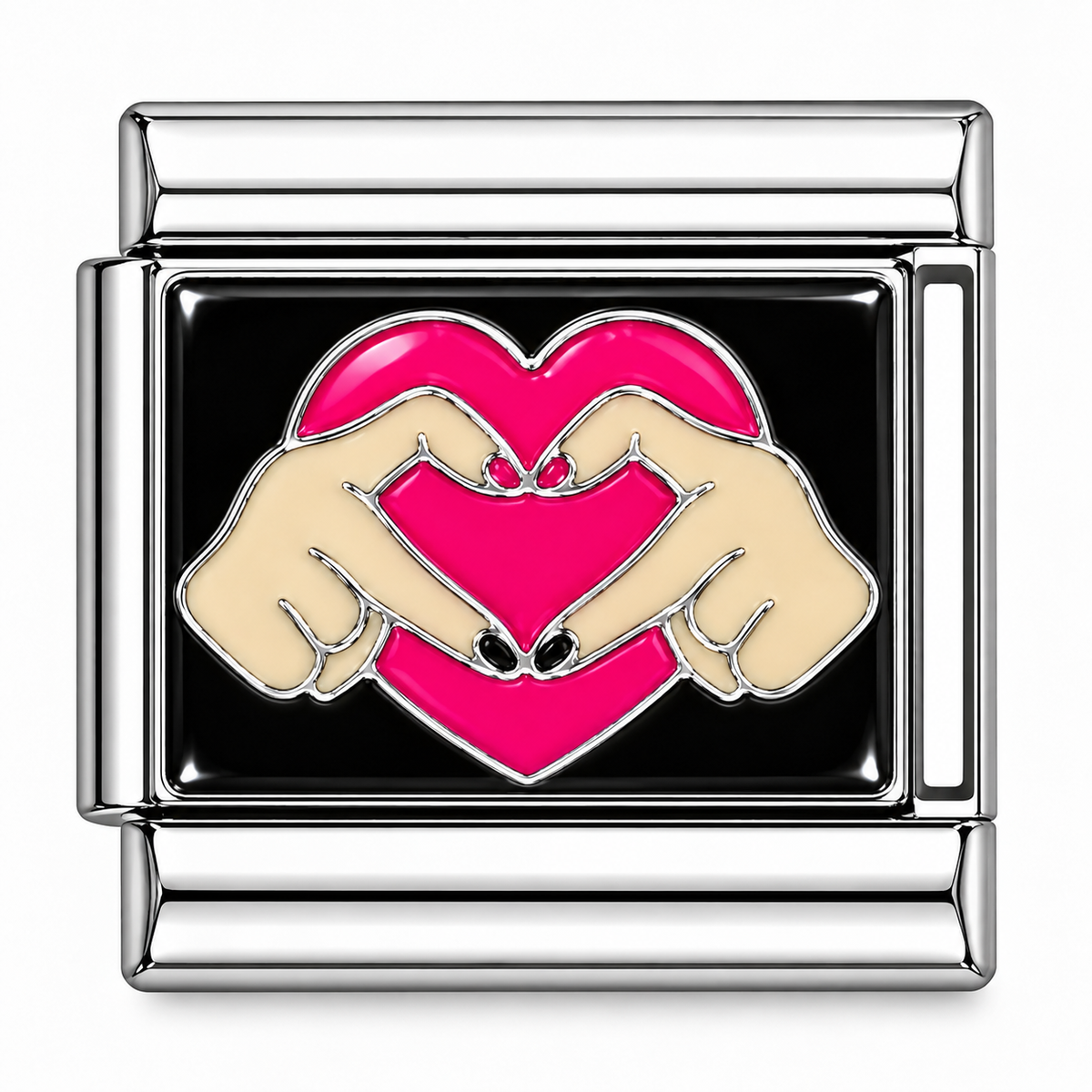 Hand Heart Gesture Italian Charm