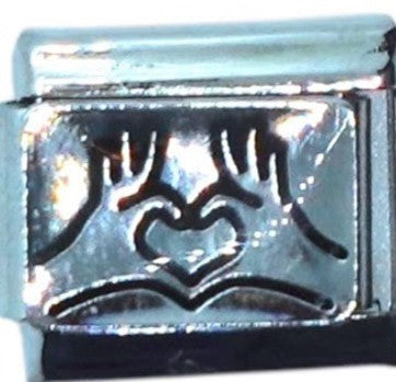 Hands Forming Heart Italian Charm