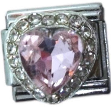 Heart Gem Italian Charm