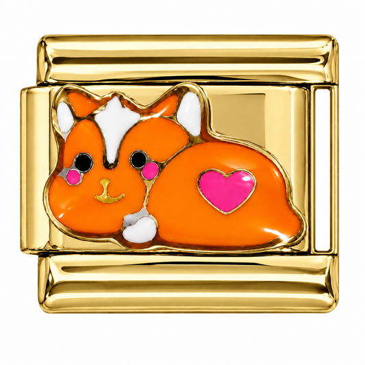 Heart Pet Gold Italian Charm
