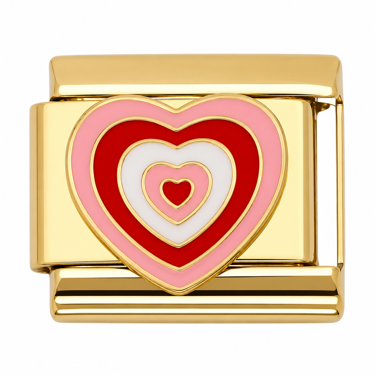 Hypnotic Heart Gold Italian Charm