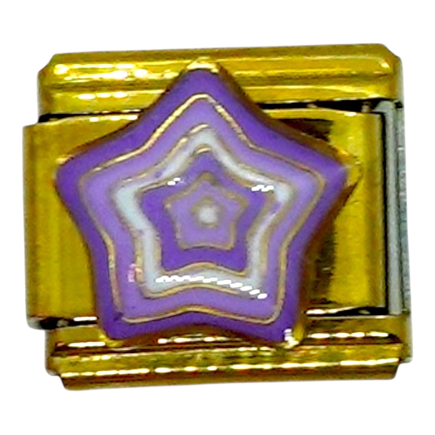 Hypnotic Star Gold Italian Charm