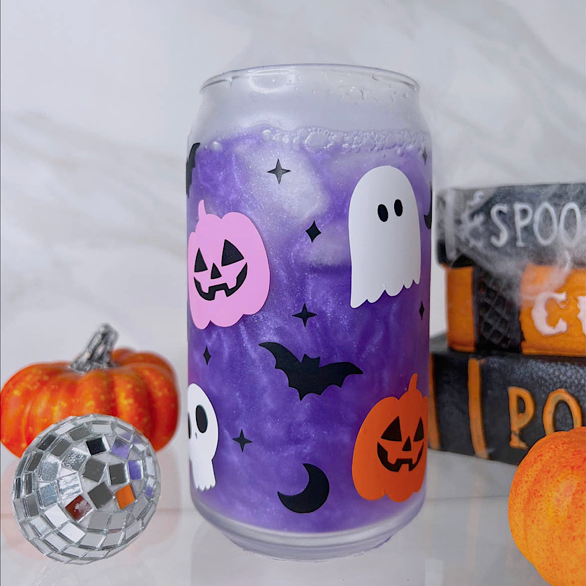 Spooky Halloween Ice Coffee Cup
