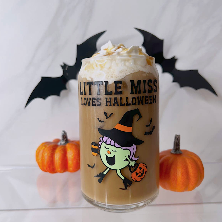 Little Miss Loves Halloween Ice Coffee Cup