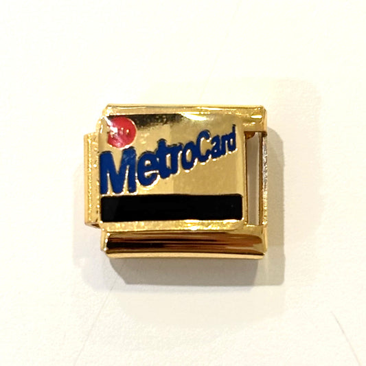Metrocard Gold Italian Charm