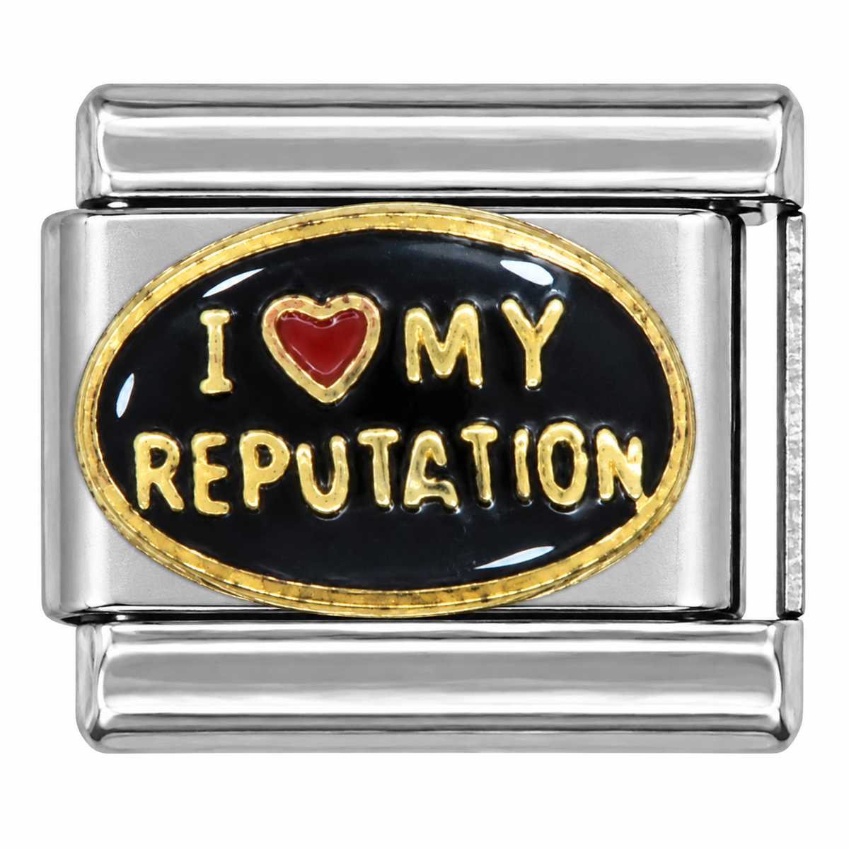 I Love ❤️ My Reputation Two-Tone Silver Italian Charm