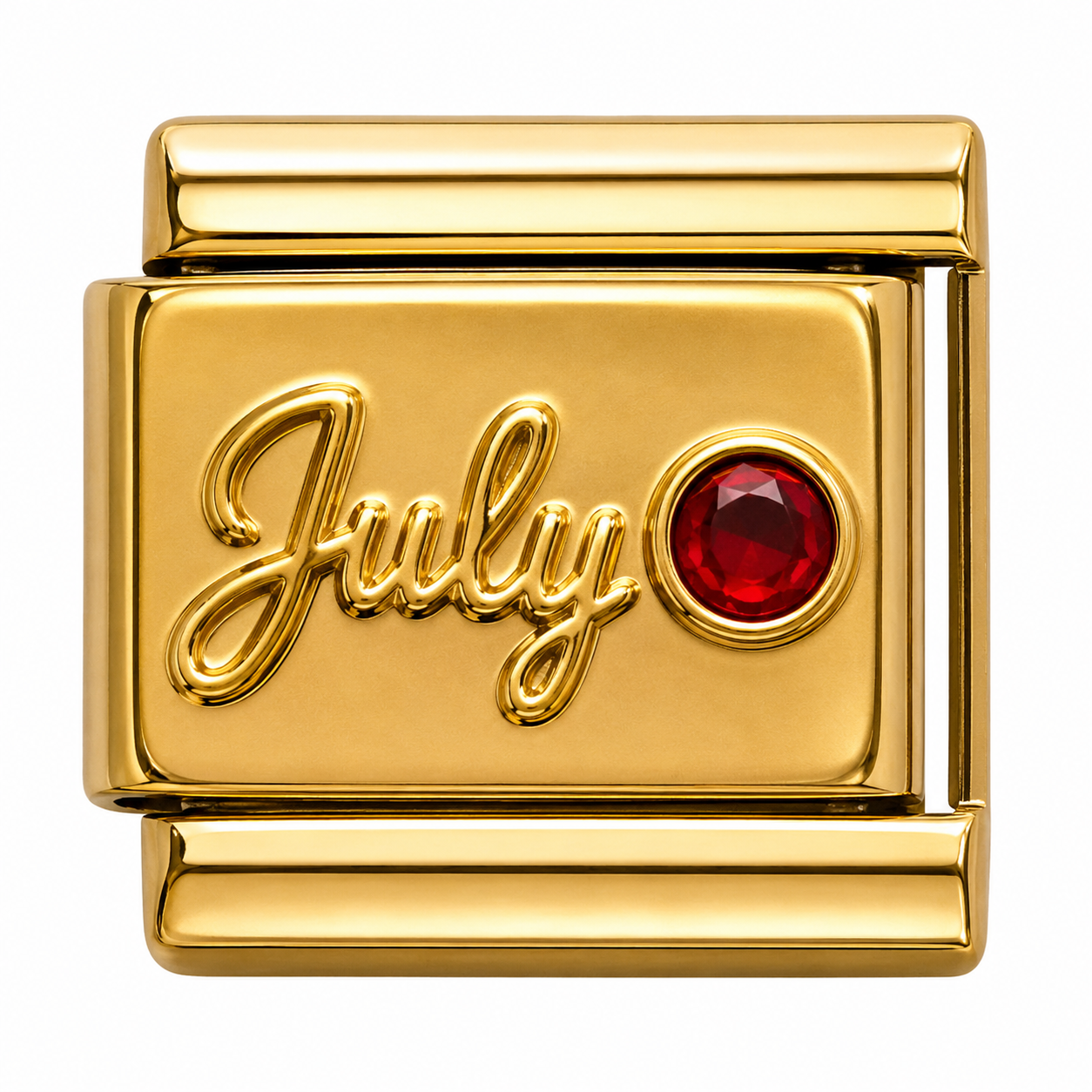 July Italian Gold Charm