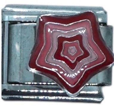 Layered Red Star Italian Charm