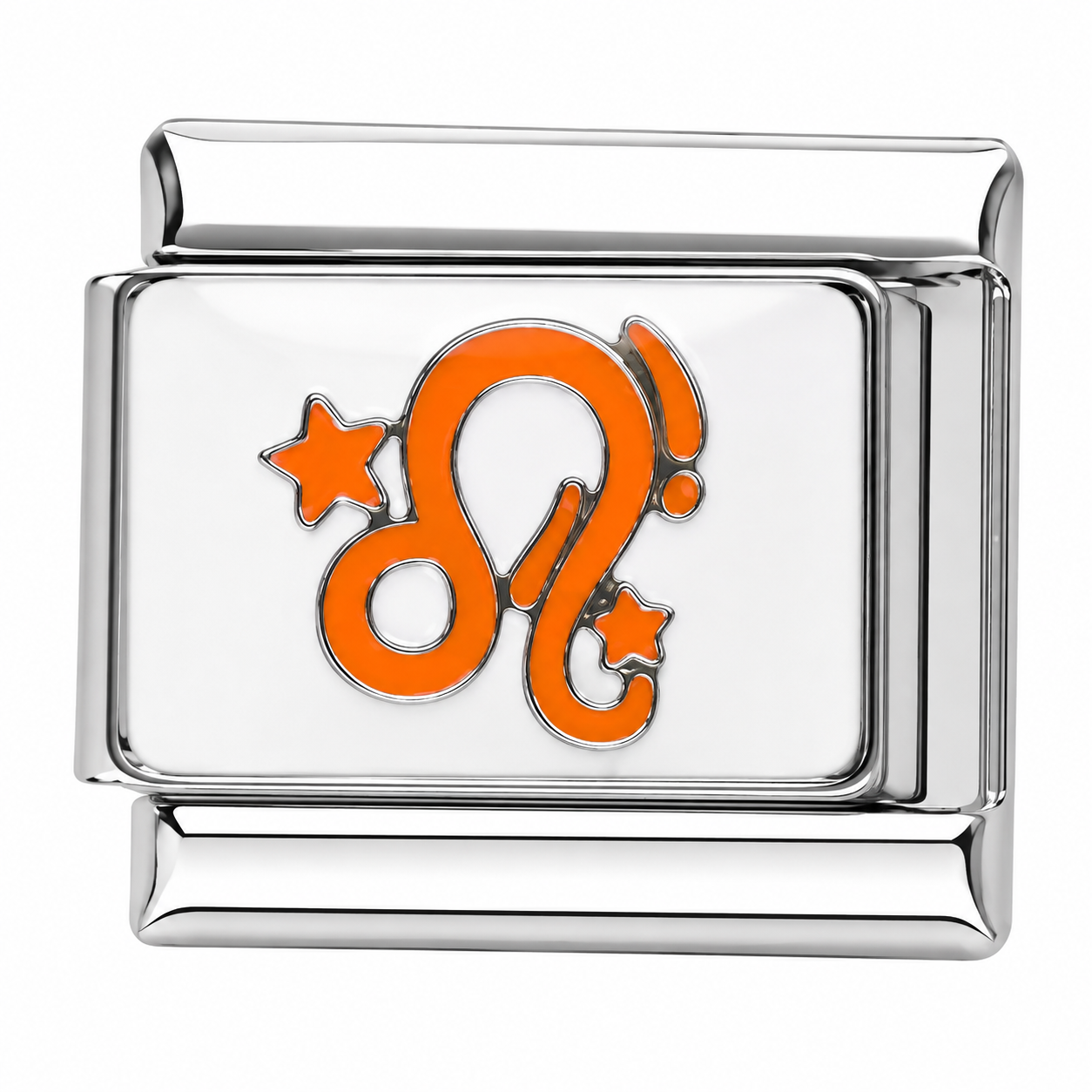 Leo Zodiac Silver Italian Charm