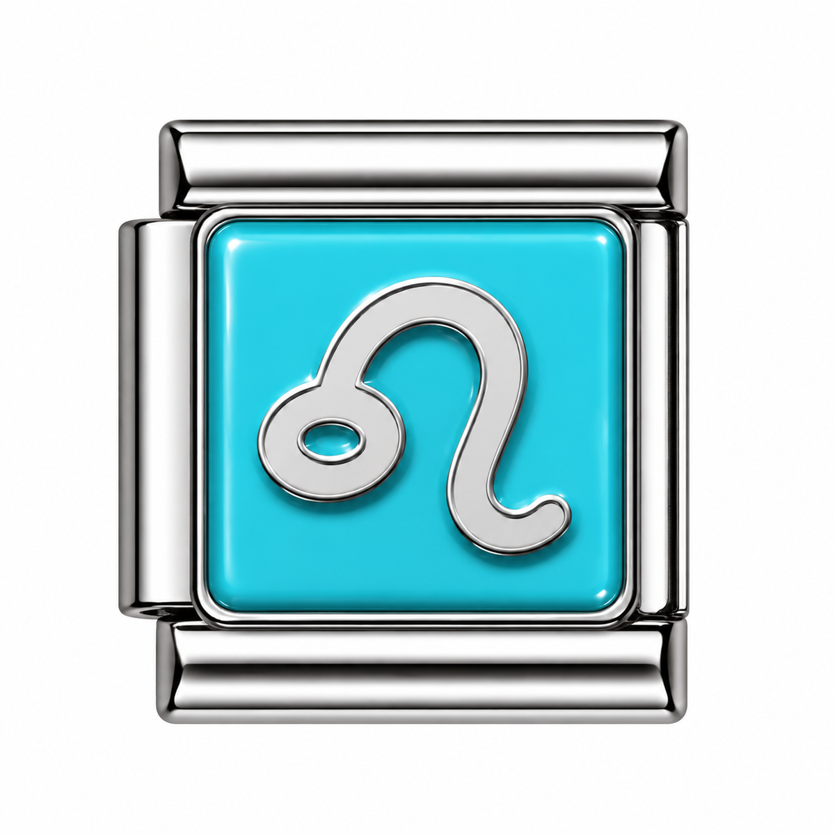 Leo Zodiac Silver Italian Charm