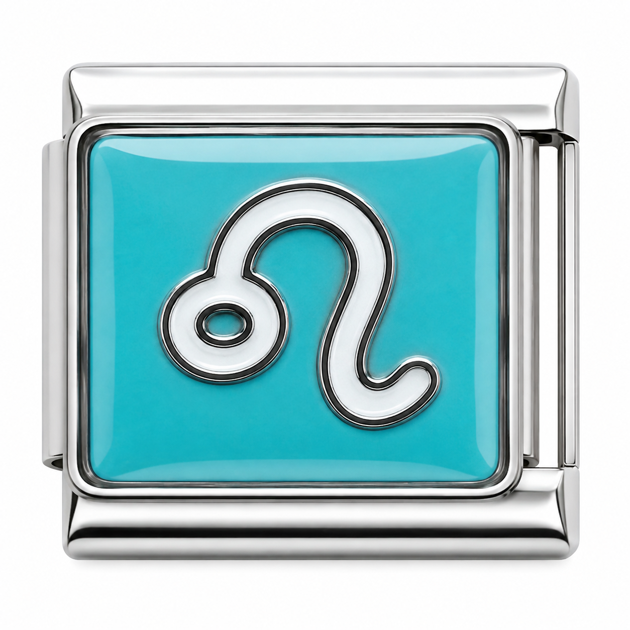 Leo Zodiac Silver Italian Charm