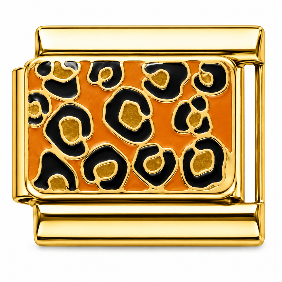 Leopard Print Gold Italian Charm