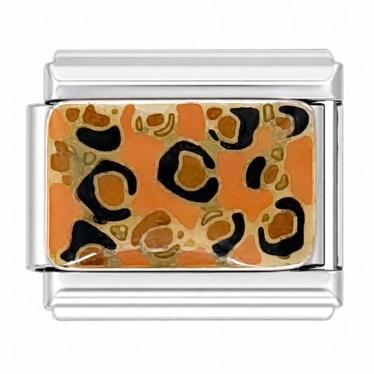 Leopard Print Gold Italian Charm