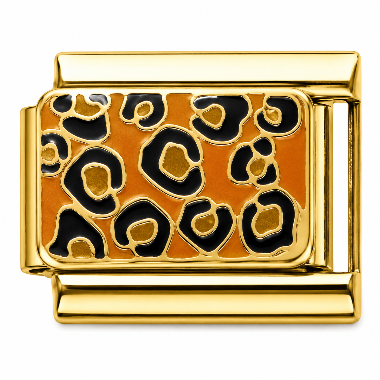 Leopard Print Gold Italian Charm