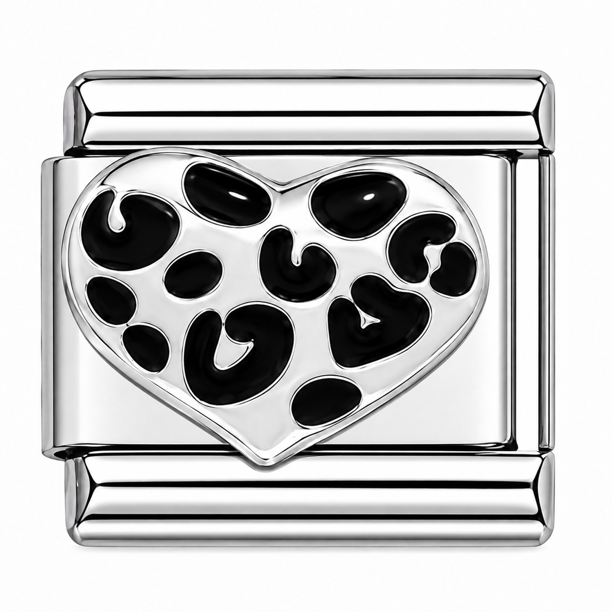 Leopard Print Heart Italian Charm