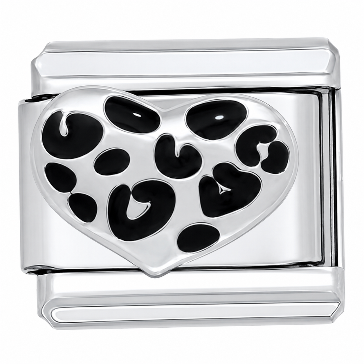 Leopard Print Heart Italian Charm