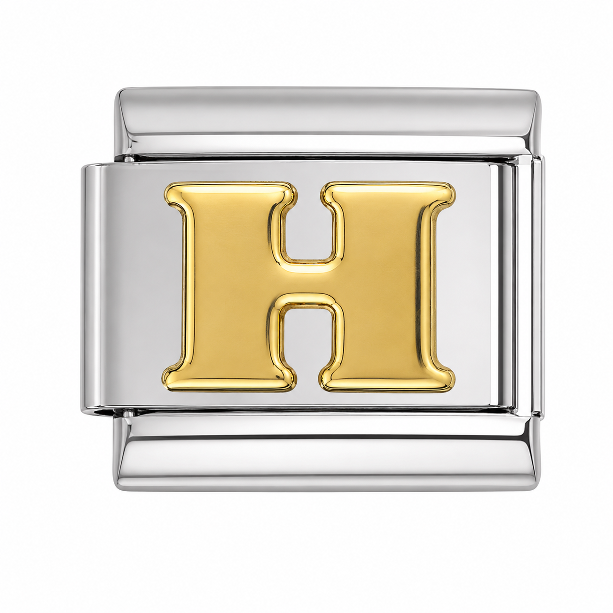 Letter H Silver Italian Charm