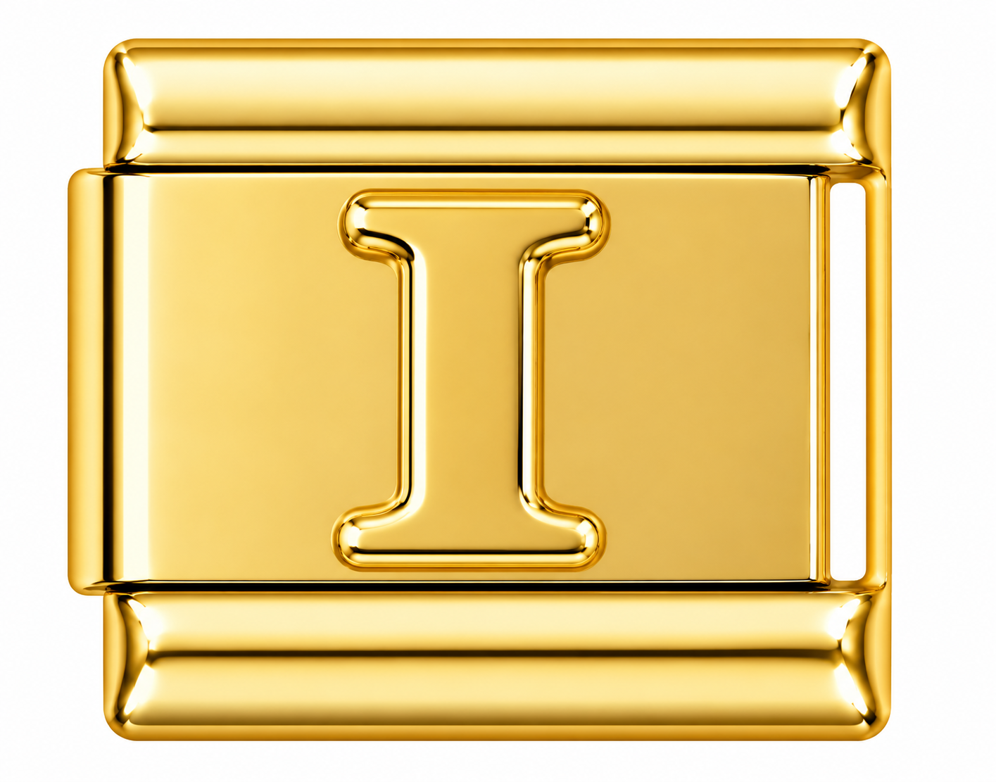 Letter I Gold Italian Charm