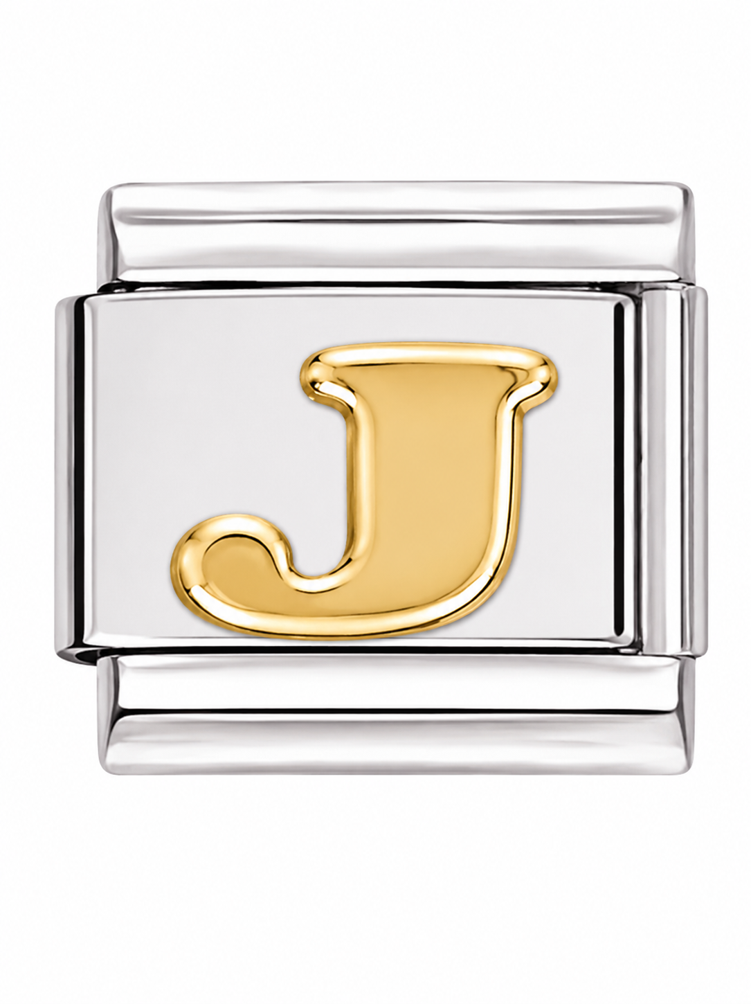 Letter “J” Silver Italian Charm