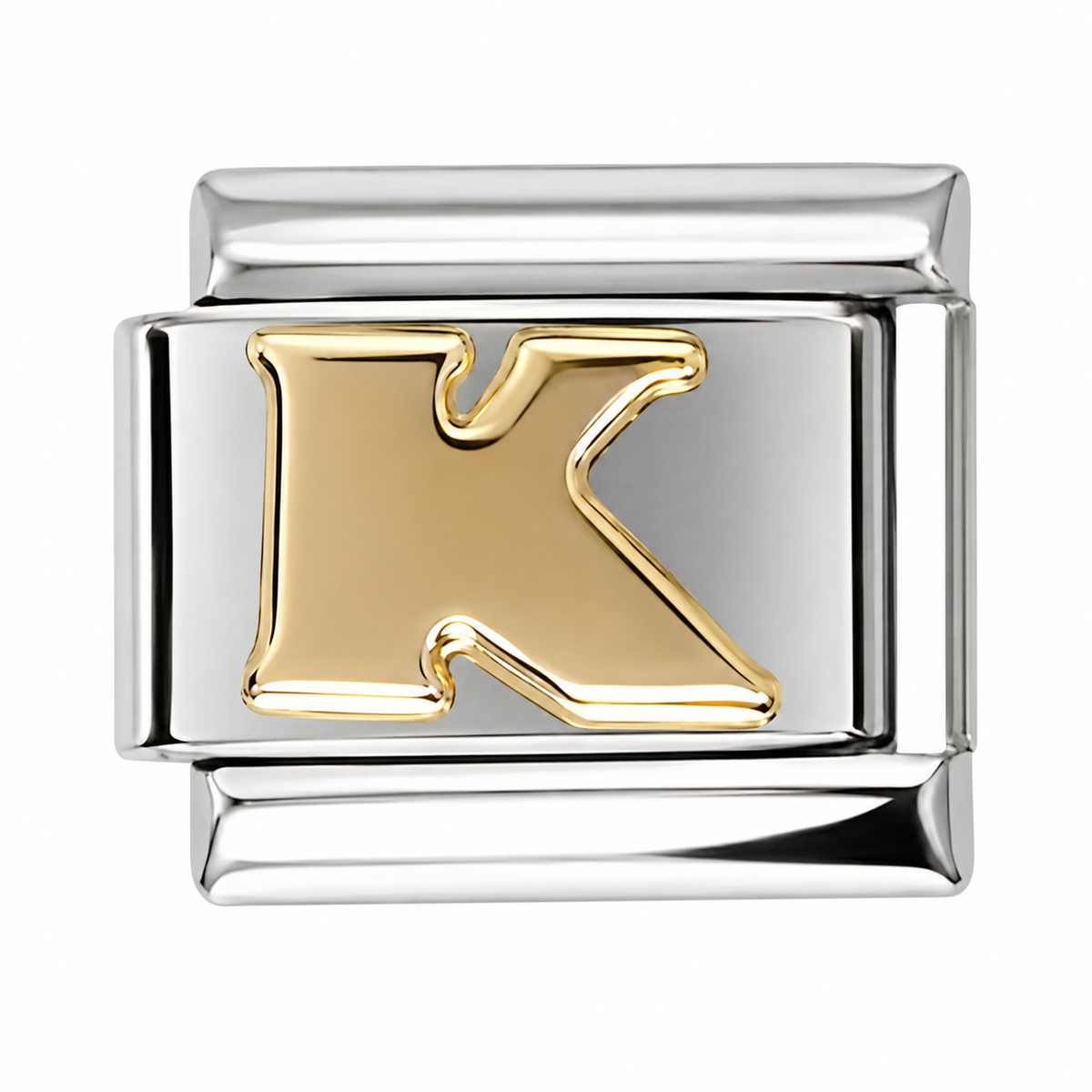 Letter K Silver Italian Charm