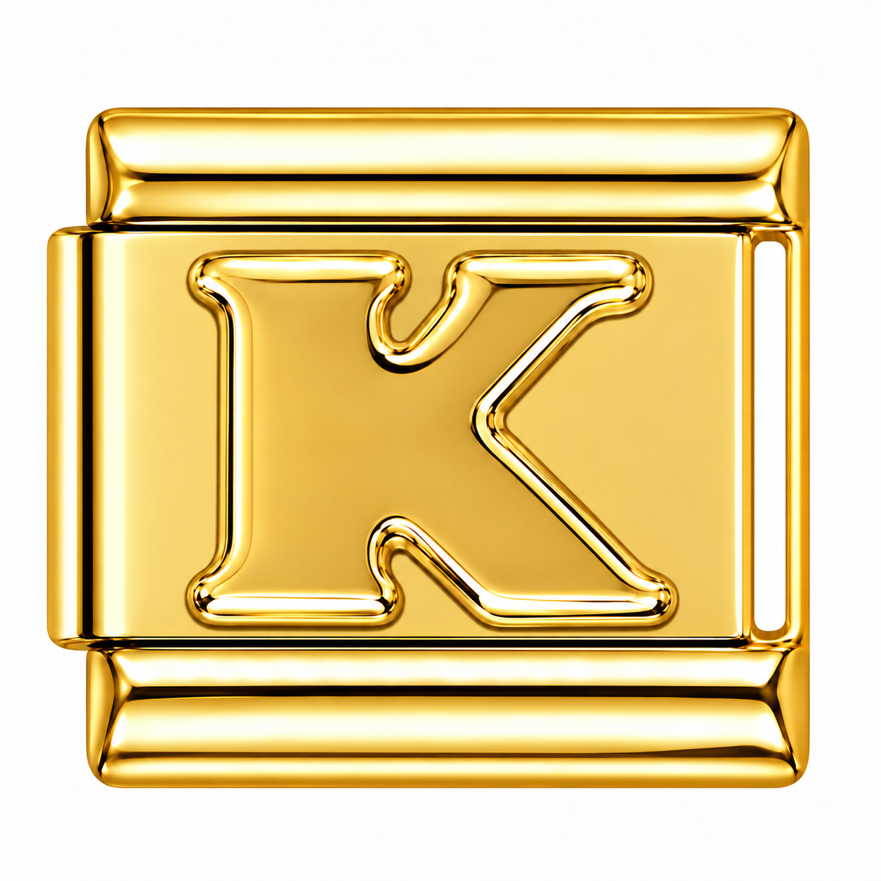 Letter K Gold Italian Charm