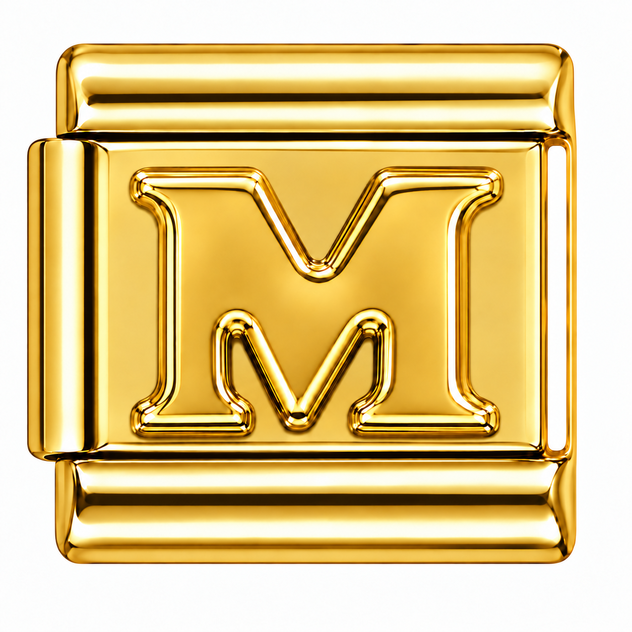 Letter M Gold Italian Charm