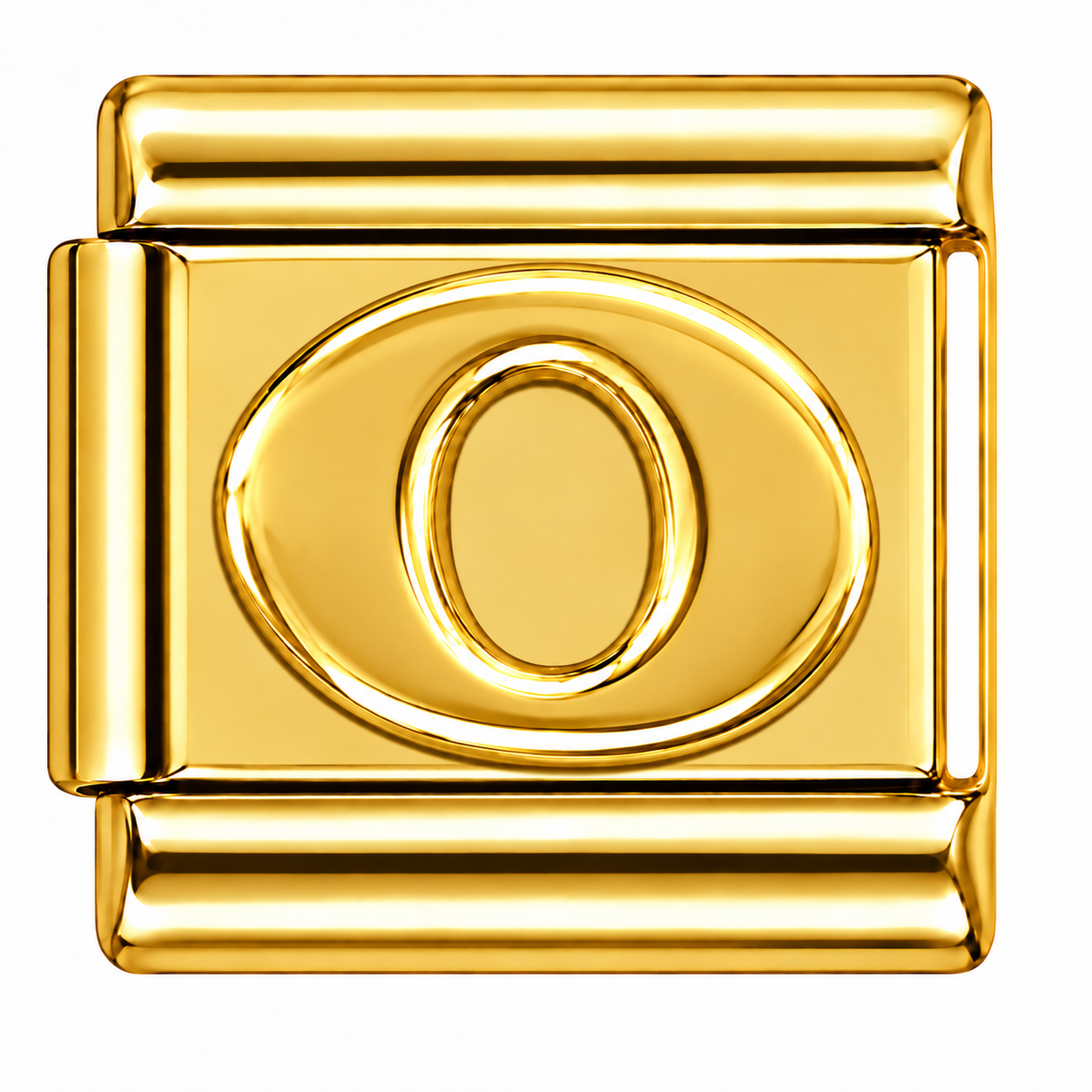 Letter O Gold Italian Charm