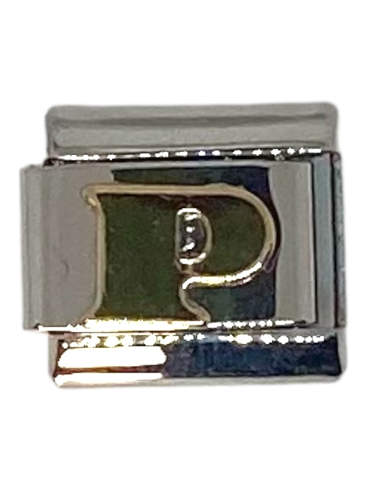 Letter P Silver Italian Charm