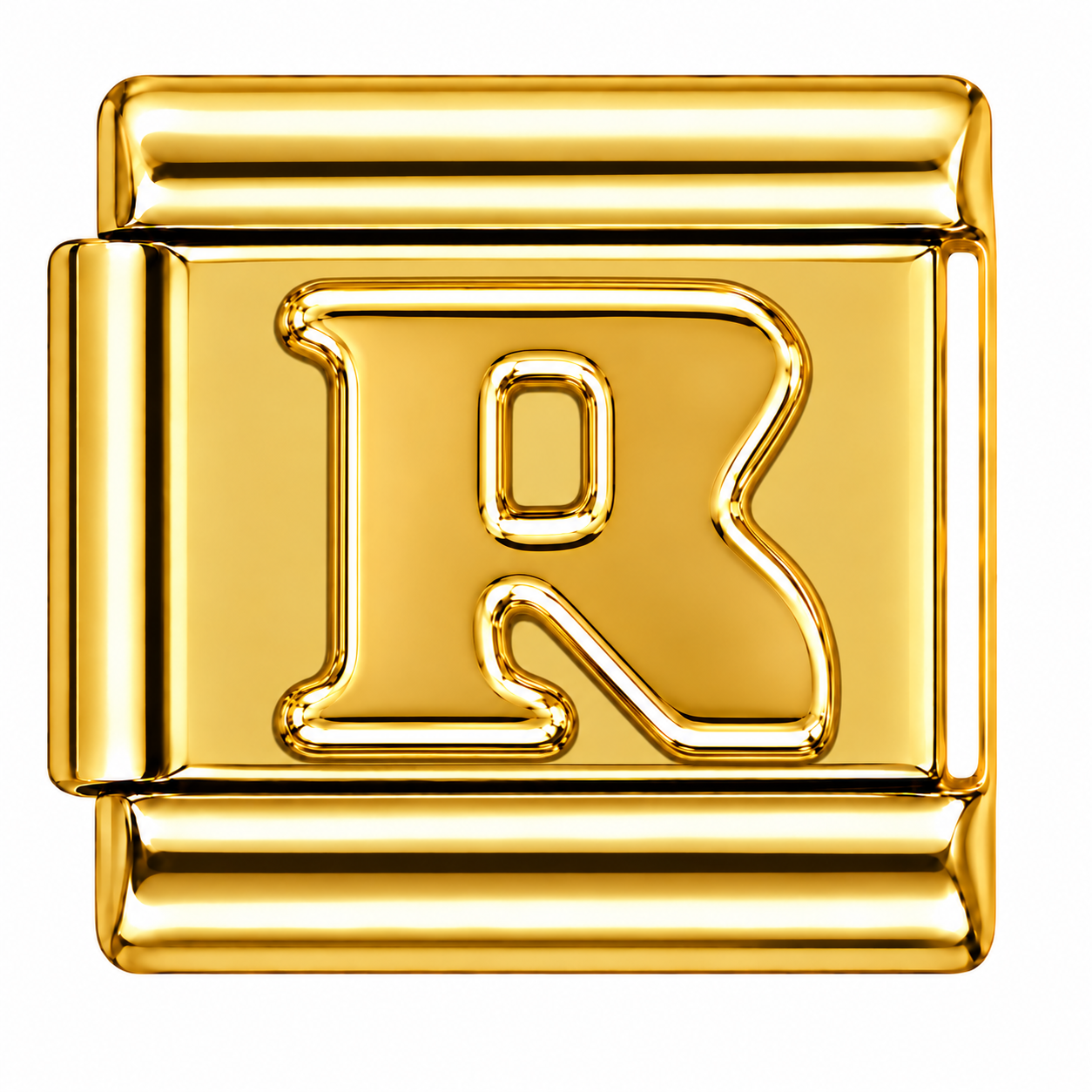 Letter R Gold Italian Charm
